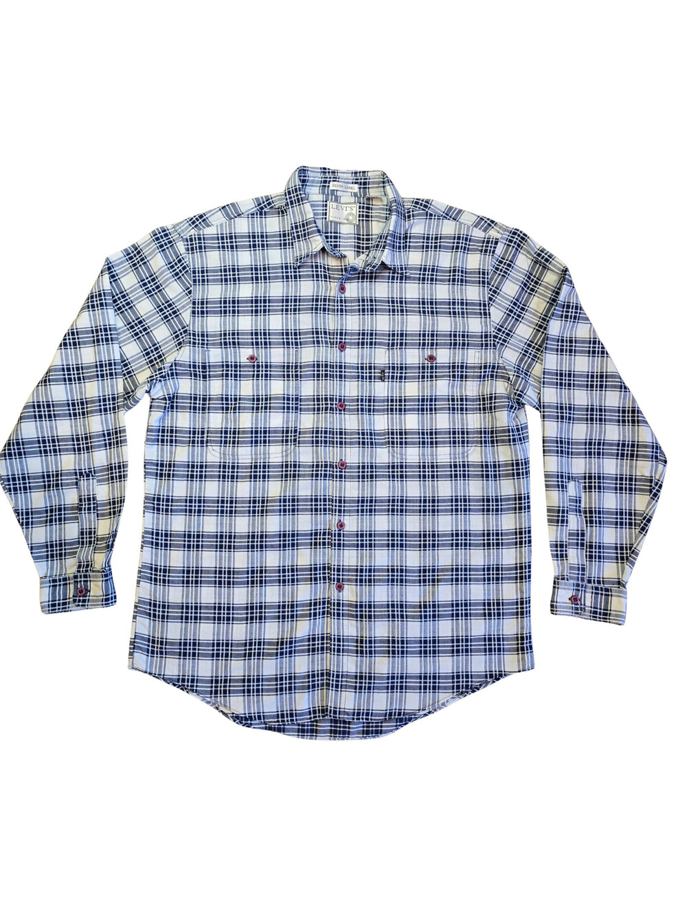 Vintage Levis Button-Up Shirt | Men's Large | Long Sleeve | Silver Label